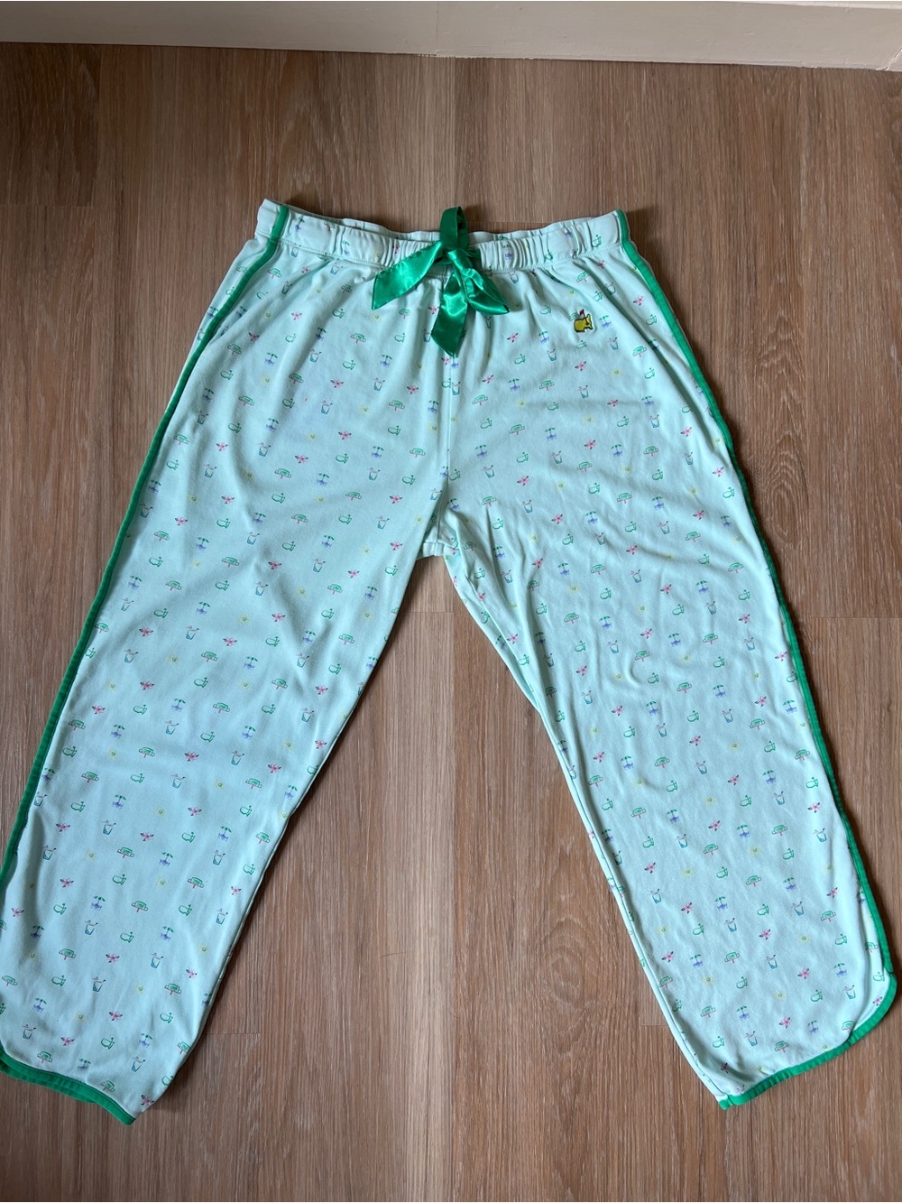 Masters Magnolia Lane Augusta Icons Pajama Lounge Pants Green M/L cotton